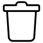 Recycle Bin Empty Simple Black Outline free icon for commercial use