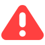 Red Danger Triangle Exclamation Mark free icon for commercial use