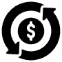 Return On Investment Dollar Black free icon for commercial use