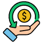 Return On Investment Hand free icon for commercial use