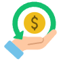 Return On Investment Hand free icon for commercial use