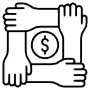 Sales Team Group Black Outline free icon for commercial use