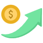 Sales Up Arrow Green free icon for commercial use