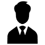 Salesman Black Silhouette free icon for commercial use
