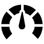 Speedometer Black Simple free icon for commercial use