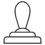 Stamp Black Outline free icon for commercial use