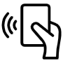 Tap To Pay Black Outline free icon for commercial use