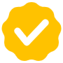 Yellow Approved Seal Check free icon for commercial use