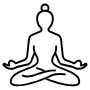 Yoga Black Outline free icon for commercial use