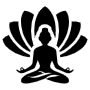 Yoga Lotus Black Silhouette free icon for commercial use