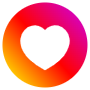 Instagram Heart Circle Round Button icon