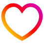 Instagram Heart Gradient Colors Outline free icon for commercial use