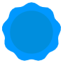 Light Blue Circle Seal Stamp free icon for commercial use