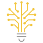 Lightbulb Circuit Innovation Yellow Outline free icon for commercial use