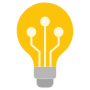 Lightbulb Circuit Tech Yellow free icon for commercial use