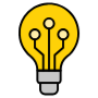 Lightbulb Circuit Yellow free icon for commercial use