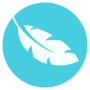 Lightweight Feather Soft Circle Round Blue icon