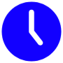 Naval Blue Clock Circle Round free icon for commercial use