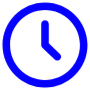 Naval Blue Clock Circle Round Outline free icon for commercial use