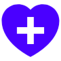 Naval Blue Heart Add Wish List free icon for commercial use