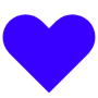 Naval Blue Heart Basic Shape icon