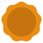 Orange Circle Seal Stamp free icon for commercial use