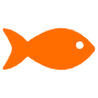 Orange Fish Basic free icon for commercial use