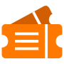 Orange Tickets free icon for commercial use