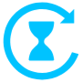 Pending Blue Sandclock free icon for commercial use