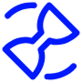 Pending Process Naval Blue Sandclock free icon for commercial use