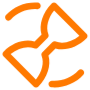 Pending Process Orange Sandclock free icon for commercial use