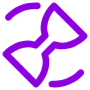 Pending Process Purple Sandclock free icon for commercial use