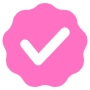 Pink Approved Seal Check free icon for commercial use