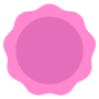 Pink Circle Seal Stamp free icon for commercial use