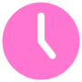 Pink Clock Circle Round free icon for commercial use
