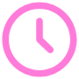 Pink Clock Circle Round Outline free icon for commercial use