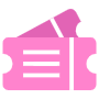 Pink Tickets free icon for commercial use