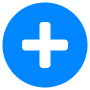 Plus Symbol Button Generic Blue Circle free icon for commercial use