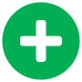 Plus Symbol Button Green Circle free icon for commercial use
