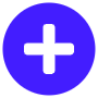 Plus Symbol Button Naval Blue Circle free icon for commercial use
