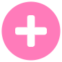 Plus Symbol Button Pink Circle free icon for commercial use