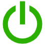 Power On Off Green Symbol free icon for commercial use