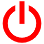 Power On Off Red Symbol free icon for commercial use
