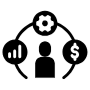 Project Management Process Black free icon for commercial use