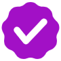 Purple Approved Seal Check free icon for commercial use