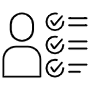 Quality Analyst Check List Black Outline free icon for commercial use