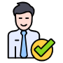 Quality Analyst Man free icon for commercial use