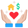 Quality Of Life Money Health Shelter icon