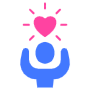 Quality Of Life Person And Heart free icon for commercial use