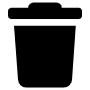 Recycle Bin Black Silhouette icon
